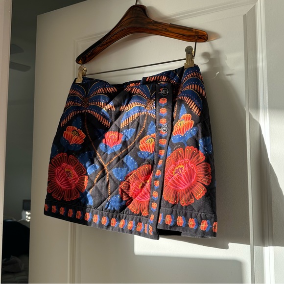 FARM Rio Black and Multicolor Mini Skirt - Picture 4 of 9